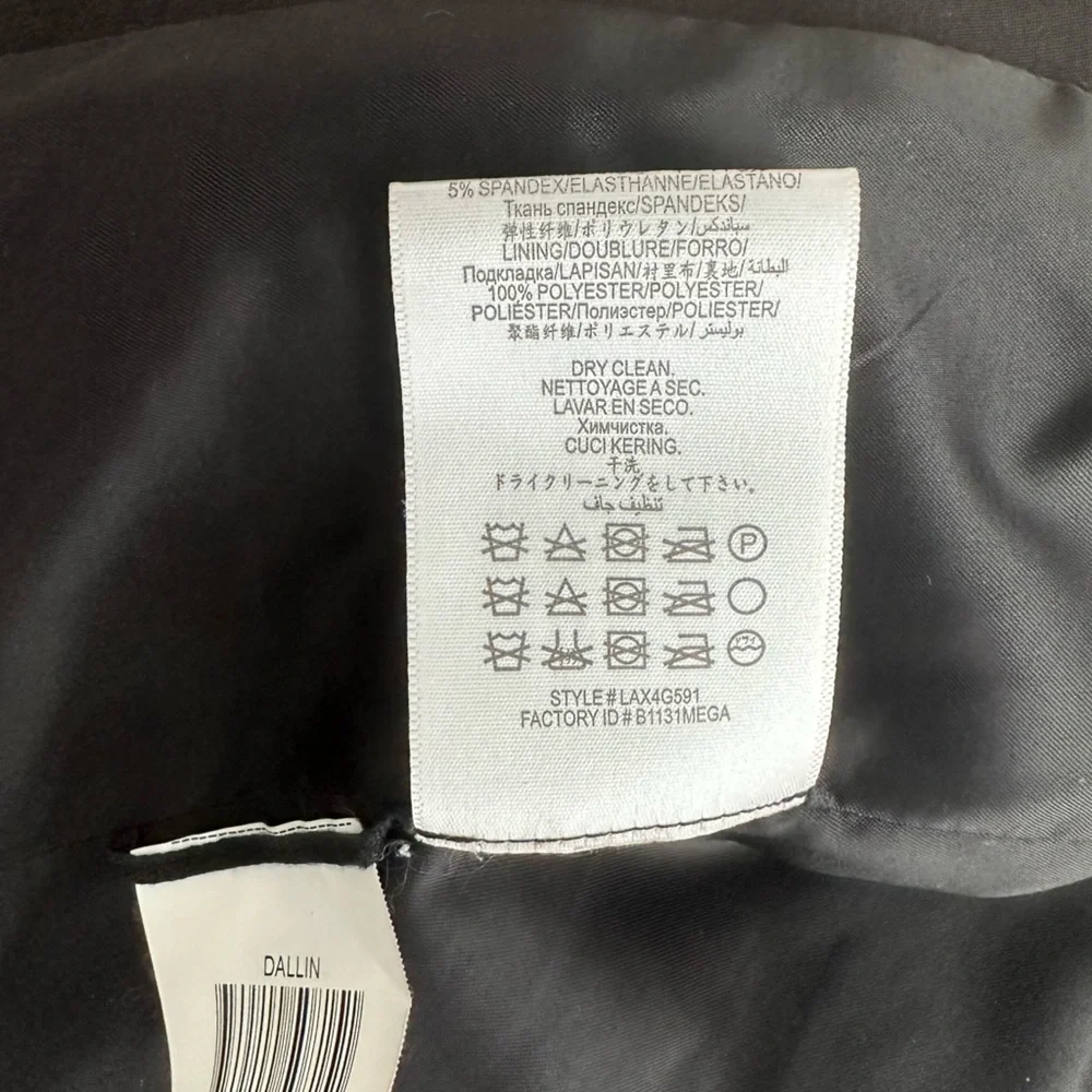BCBG Black Tweed Color Block Blazer - Picture 8 of 8
